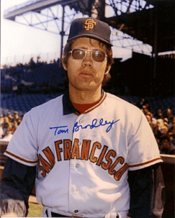 AUTOGRAPHED  TOM BRADLEY San Francisco Giants Pho