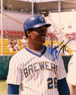AUTOGRAPHED  photo GLENN BRAGGS Milwaukee Brewers