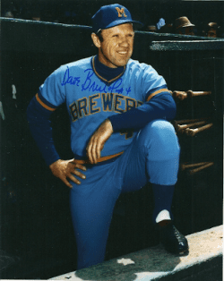 AUTOGRAPHED DAVE BRISTOL 8x10 Milwaukee Brewers Photo