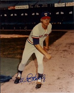 AUTOGRAPHED  photo PETE BROBERG Texas Rangers