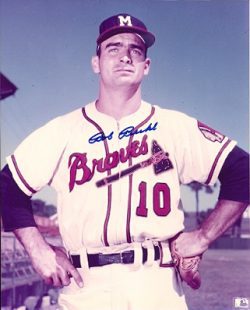 AUTOGRAPHED BOB BUHL 8x10 Milwaukee Braves Photo