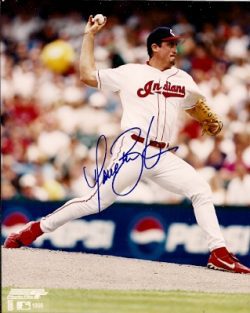 AUTOGRAPHED DAVE BURBA 8x10 Cleveland Indians Photo