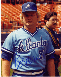 AUTOGRAPHED BOB HORNER 8X10 Atlanta Braves Photo