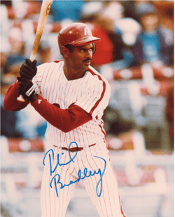 AUTOGRAPHED PHIL BRADLEY 8x10 Philadelphia Phillies Photo