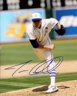 AUTOGRAPHED  photo TREVOR CAHILL Oakland A's