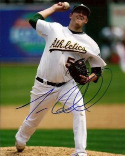 AUTOGRAPHED  photo TREVOR CAHILL Oakland A's