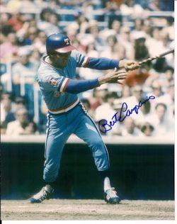 AUTOGRAPHED BERT CAMPANERIS 8x10 Texas Rangers Photo