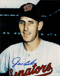 AUTOGRAPHED JIM COATES 8x10 Washington Senators Photo