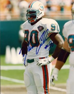 Autographed MARCO COLEMAN Miami Dolphins  photo
