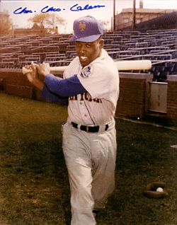 AUTOGRAPHED CHOO CHOO COLEMAN  8x10  New York Mets photo
