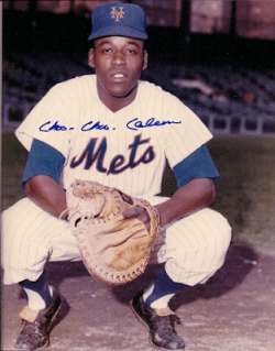 AUTOGRAPHED CHOO CHOO COLEMAN 8x10 New York Mets photo