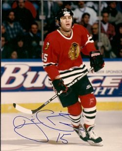 Autographed JIM CUMMINS Photo - Chicago  Blackhawks