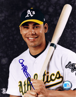 AUTOGRAPHED CARLOS PENA 8X10 Oakland A's Photo