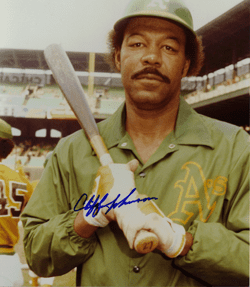 AUTOGRAPHED CLIFF JOHNSON 8X10 Oakland A's Photo