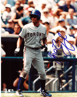 SIGNED photo JOSE CRUZ JR #3 Toronto Blue Jays
