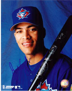 SIGNED photo JOSE CRUZ JR #7 Toronto Blue Jays
