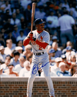 AUTOGRAPHED ERIC DAVIS St. Louis Cardinals photo