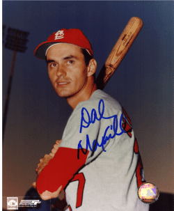 AUTOGRAPHED DAL MAXVILL 8x10 St. Louis Cardinals Photo