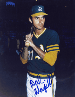 AUTOGRAPHED SIGNED photo DAL MAXVILL #2 Oakland A's