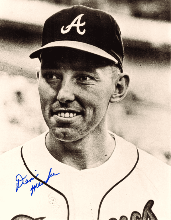 AUTOGRAPHED 8x10 photo DENIS MENKE Atlanta Braves