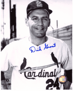 AUTOGRAPHED DICK GROAT 8x10 St. Louis Cardinals Photo
