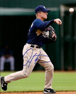 AUTOGRAPHED DAVID ECKSTEIN 8x10 San Diego Padres