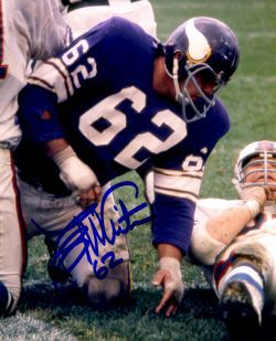 Autographed  ED WHITE 8X10  Minnesota Vikings Photo