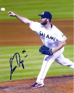 AUTOGRAPHED SAM DYSON 8X10 Miami Marlins Photo