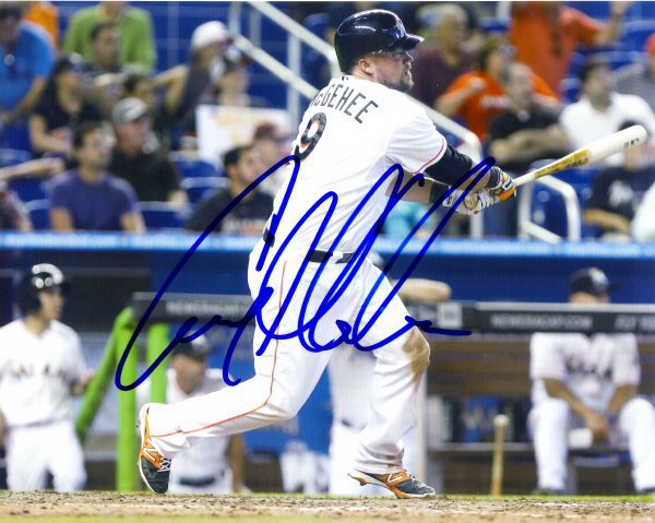 AUTOGRAPHED CASEY MCGEHEE 8X10 Miami Marlins Photo
