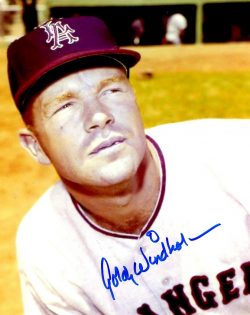 AUTOGRAPHED GORDIE WINDHORN  8X10 Los Angeles Angels Photo