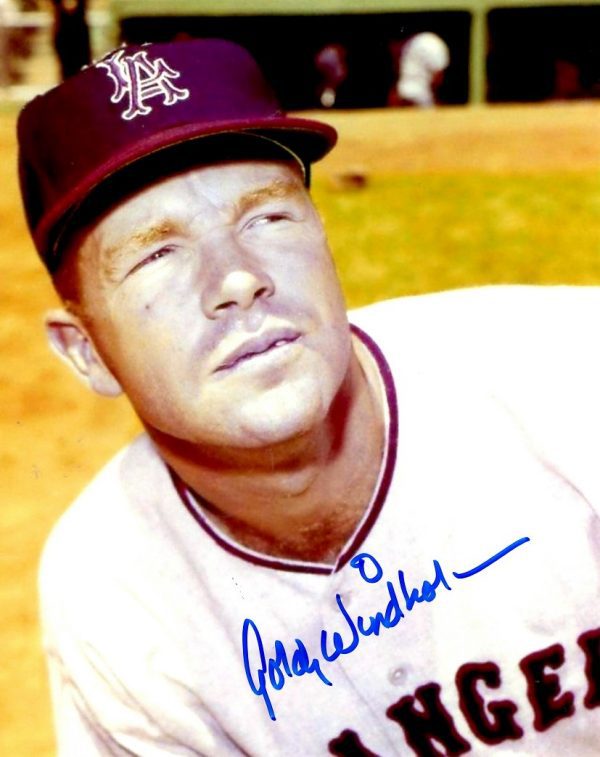 AUTOGRAPHED GORDIE WINDHORN  8X10 Los Angeles Angels Photo