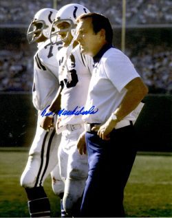 Autographed TED MARCHIBRODA 8X10 Baltimore Colts photo