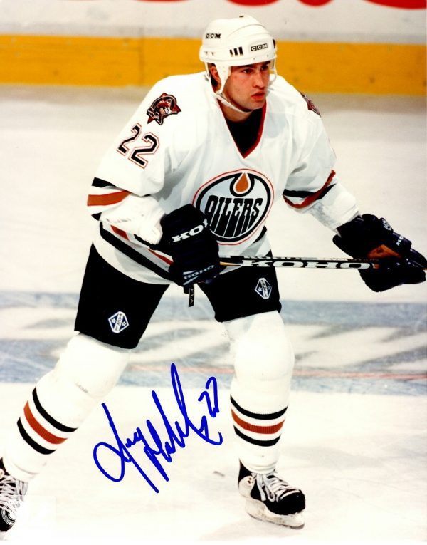 Autographed ROMAN HAMRLIK 8X10 EDMONTON OILERS Photo
