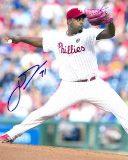 AUTOGRAPHED  JEROME WILLIAMS 8X10 Philadelphia Phillies Photo