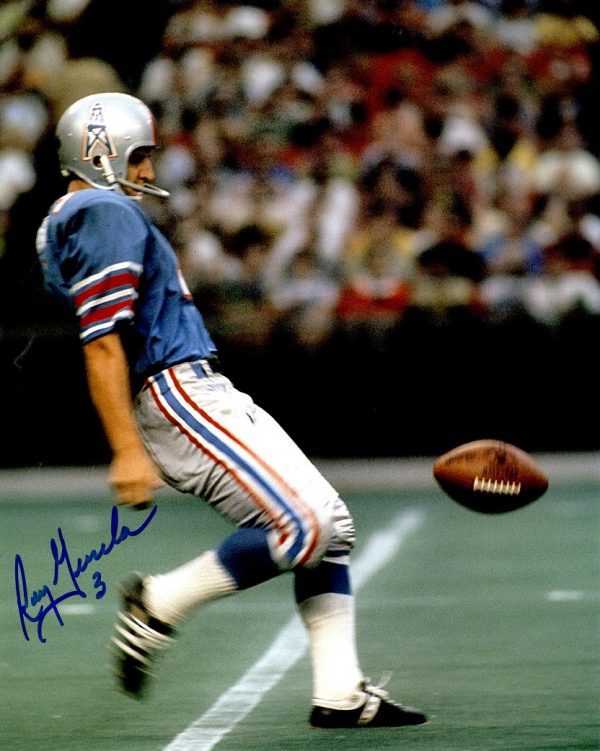 Autographed  ROY GERELA 8X10 Houston Oilers photo