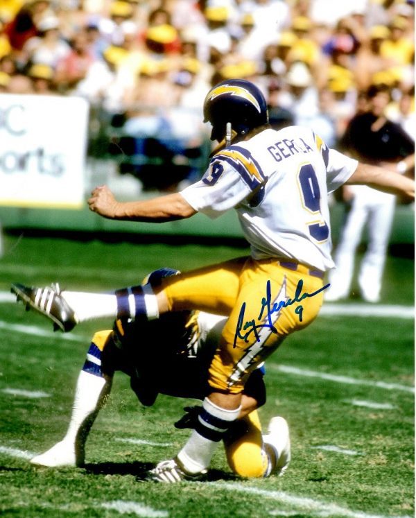 Autographed ROY GERELA  8X10 San Diego Chargers Photo