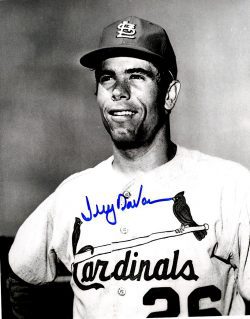 AUTOGRAPHED JERRY DAVANON 8X10 St. Louis Cardinals photo