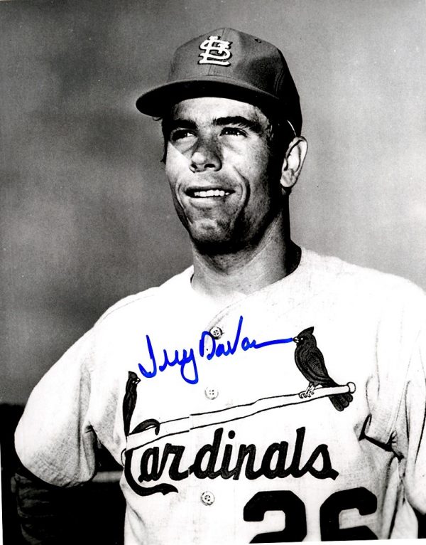 AUTOGRAPHED JERRY DAVANON 8X10 St. Louis Cardinals photo