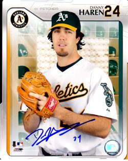 AUTOGRAPHED  photo DANNY HAREN Oakland A's