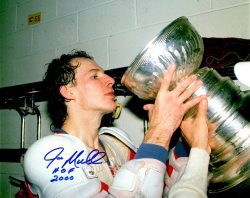 Autographed JOE MULLEN 8X10 Pittsburgh Penguins Photo