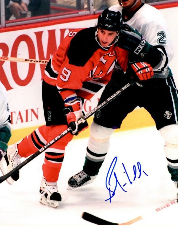 Autographed  BERNIE NICHOLLS 8X10 New Jersey Devils Photo
