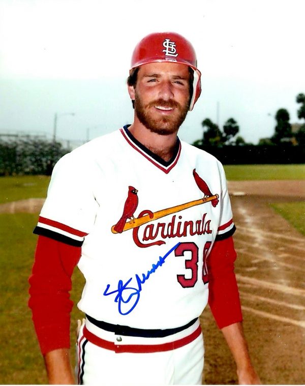 AUTOGRAPHED STEVE MURA  8X10 St. Louis Cardinals photo
