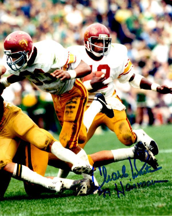 Autographed CHARLES WHITE 8X10 USC photo