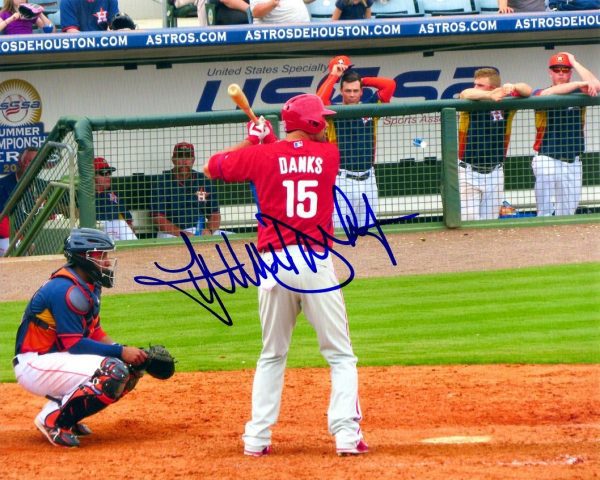 AUTOGRAPHED  JORDAN DANKS 8X10 Philadelphia Phillies Photo