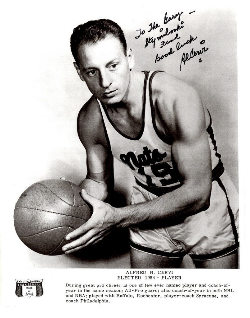 Autographed AL CERVI 8X10 Syracuse Nationals photo Main Line Autographs