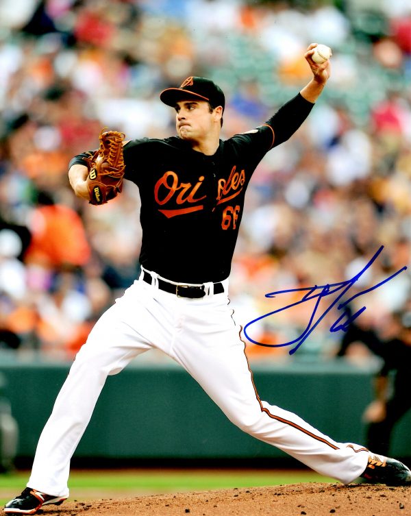 AUTOGRAPHED T. J. McFarland 8X10 Baltimore Orioles Photo