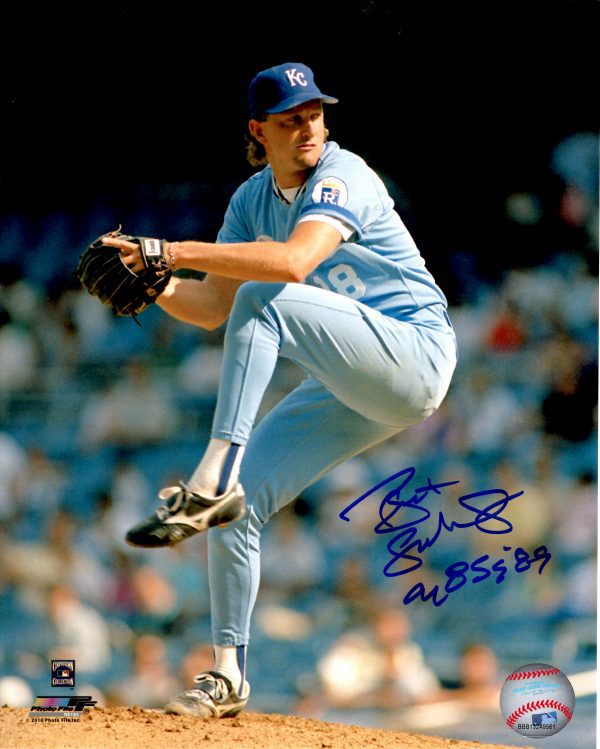 AUTOGRAPHED BRET SABERHAGEN 8x10 KC Royals Photo