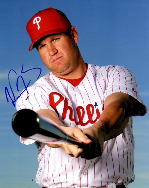 AUTOGRAPHED WES HELMS 8X10 Philadelphia Phillies Photo