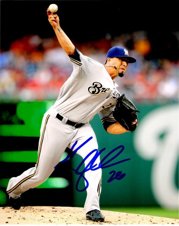 AUTOGRAPHED KYLE LOHSE 8X10 Milwaukee Brewers Photo