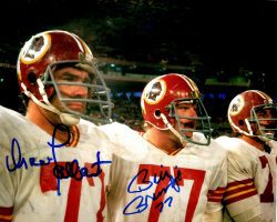 Autographed DIRON TALBERT & BILL BRUNDIGE 8x10 Washington Redskins Photo
